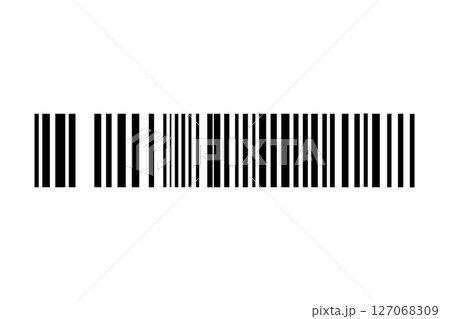 Barcode isolated on white background. Code stripes sticker. Barcode labels, customers qr code 127068309