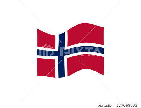 Flag of Norway. Norwegian national symbol in official colors. Template icon. Abstract vector background 127068332