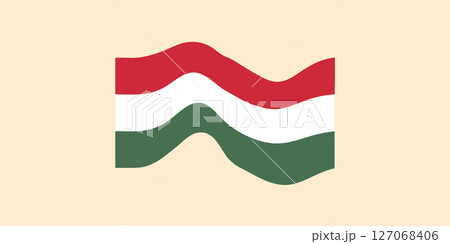 Flag of Hungary. Hungarian national symbol in official colors. Template icon. Abstract vector background Flag of Hungary. Hungarian national symbol in official colors. Template icon. Abstract vector background 127068406