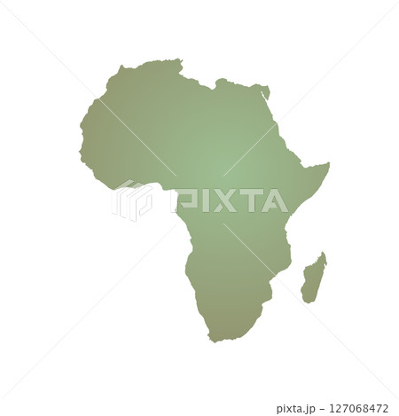 Map of Africa, sign silhouette. World Map Globe. Vector Illustration isolated on transparen background. African continent 127068472