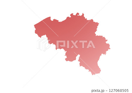 Map of Belgium, sign silhouette. World Map Globe. Vector Illustration isolated on transparent background. Europe continent 127068505