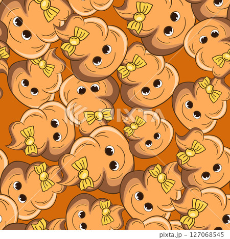 Seamless pattern with kawaii poop on white background. Cartoon poo, feces icons. Shit patterns, evil turd. Vector illustration for invitation, poster, card, fabric, textile. Doodle style Seamless pattern with kawaii poop on white background. Cartoon poo, feces icons. Shit patterns, evil turd. Vector illustration for invitation, poster, card, fabric, textile. Doodle style 127068545