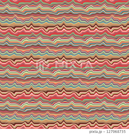 Multicolor striped background, colorful geometric vector texture with lines. Modern splash effect banner. Abstract illustration with stripe. Hand drawn seamless pattern for fabric, textile, wallpaper 127068735
