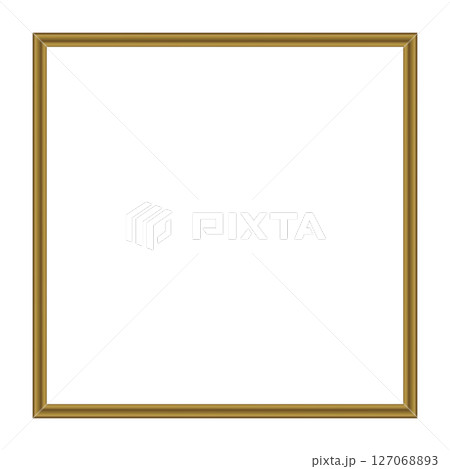Squared golden vintage wooden frame for your design. Vintage cover. Place for text. Vintage antique gold beautiful rectangular frames. Template vector illustration 127068893