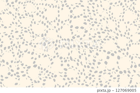 Abstract modern leopard seamless pattern. Animals trendy background. Beige decorative vector stock illustration for print, card, postcard, fabric, textile. Modern ornament of stylized skin 127069005