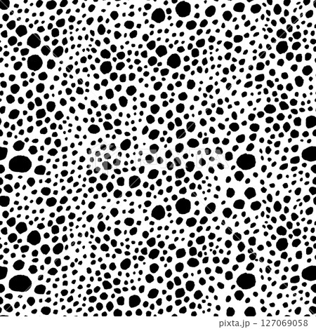 Abstract modern leopard seamless pattern. Animals trendy background. Black and white decorative vector illustration for print, card, postcard, fabric, textile. Modern ornament of stylized skin. 127069058