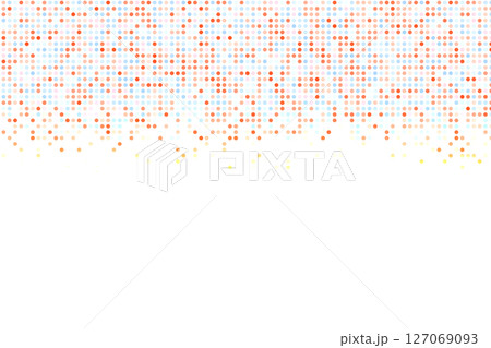 Light multicolor dotted background, colorful vector texture with circles. Glitter abstract illustration with blurred drops of rain. Pattern for ads, web page, wallpaper, poster, banner. Copy space 127069093