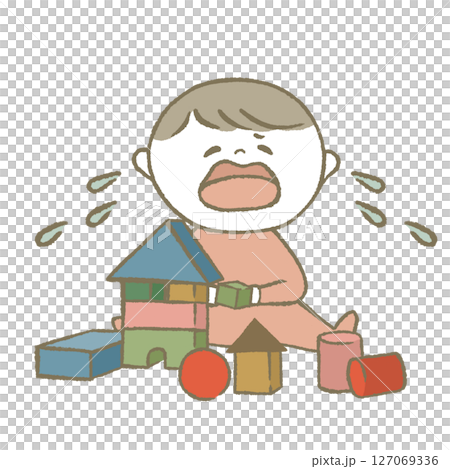 玩積木的孩子,粉紅色 玩積木的孩子,粉紅色 127069336