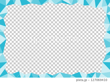 ポリゴンのフレームイラスト_緑 ポリゴンのフレームイラスト_緑 127069410