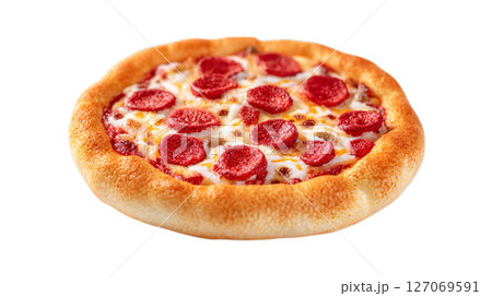 透明背景（png）に美味しそうなアメリカンピザ 127069591