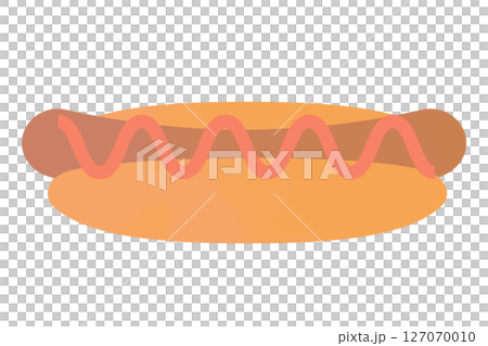 熱狗的簡單圖示插圖 127070010