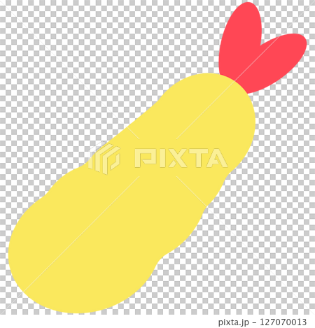 簡單可愛的炸蝦天婦羅插畫 127070013