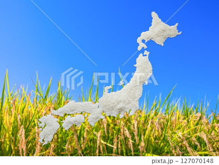 米で作った日本地図 米で作った日本地図 127070148