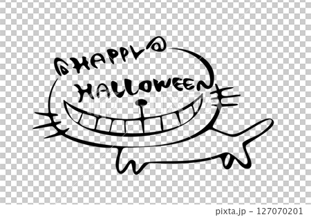 手繪萬聖節嚇人貓 手繪萬聖節嚇人貓 127070201