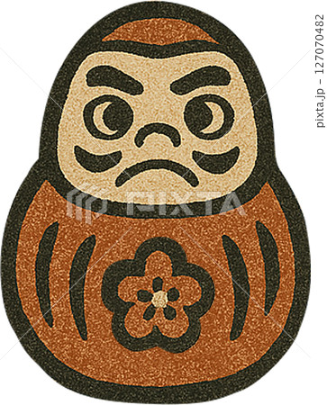 レトロなだるまイラスト 127070482