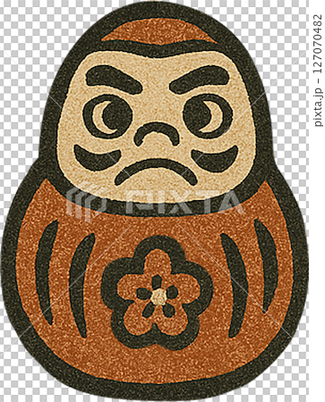 レトロなだるまイラスト 127070482