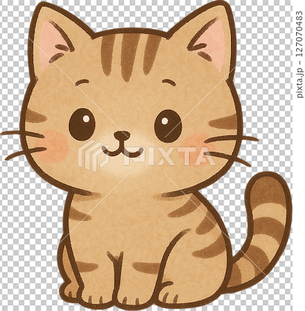 茶色のしま猫のイラスト 127070483