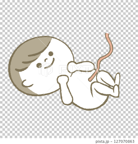 ママのお腹の中にいる赤ちゃん ご機嫌 ママのお腹の中にいる赤ちゃん ご機嫌 127070863