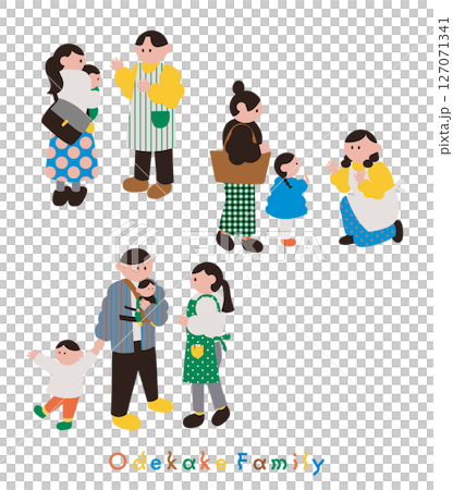 Kindergarten, nursery school teacher and parent and child set Kindergarten, nursery school teacher and parent and child set 127071341