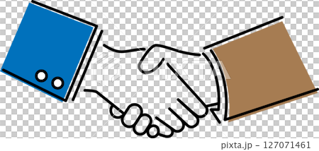 握手の手の部分のクローズアップ 127071461