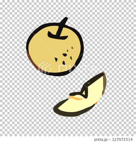 簡單的梨手繪插圖 127072514