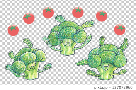 綠花椰菜啦啦隊與櫻桃番茄 127072960