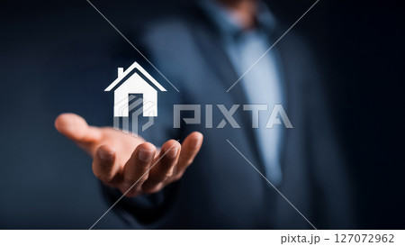 デジタル不動産と住宅管理、現代のフィンテックコンセプト 127072962