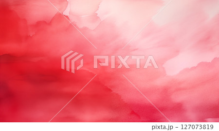 Red watercolor background. Watercolour painting soft textured 127073819