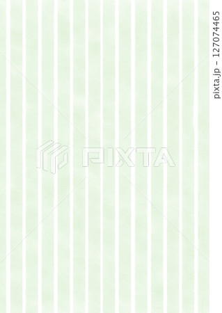 ストライプ縦パターン背景イラスト　水彩調の縞模様　春の若葉緑色　黄緑色の壁紙テクスチャ―　シンプル 127074465