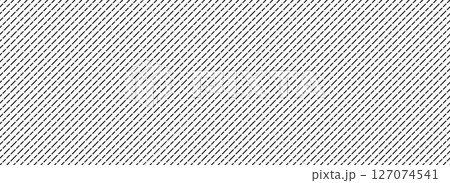 Seamless diagonal dash line pattern. Repeated slash dashed lines background. Black and white angled linear wallpaper. Abstract tilted slanted stripes backdrop. Repeating oblique strip texture. Vector Seamless diagonal dash line pattern. Repeated slash dashed lines background. Black and white angled linear wallpaper. Abstract tilted slanted stripes backdrop. Repeating oblique strip texture. Vector 127074541