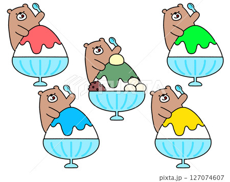くまとかき氷のセット 127074607