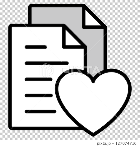 Illustration icon material: Document file 127074710