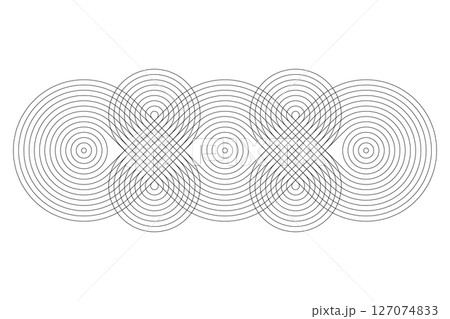 複雑な無限大マークの平行線図B 127074833