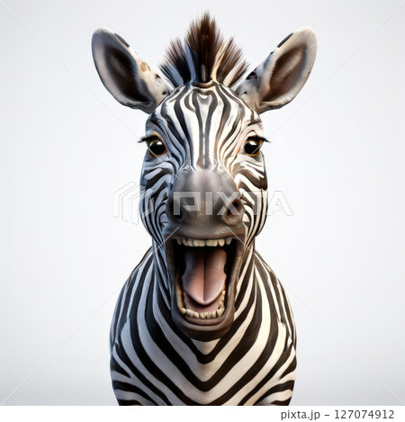 Zebra Making an Expressive and Unique Facial...のイラスト素材 [127074912] - PIXTA