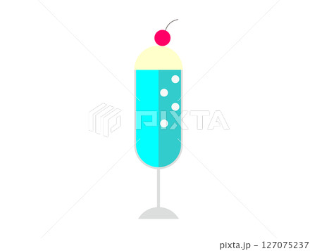クリームソーダのアイコンのイラスト 127075237