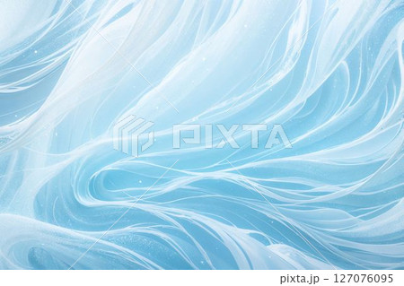 青と白の幻想的な流線パターン 127076095