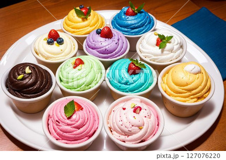 フロスティングのカップケーキ フロスティングのカップケーキ 127076220