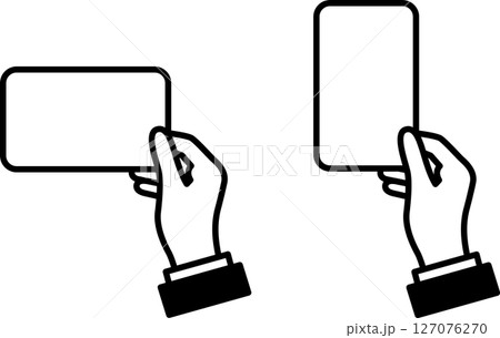 カードを持つ手のイラストアイコン 127076270