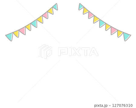 ゆるくて可愛い手描きのガーランド ゆるくて可愛い手描きのガーランド 127076310