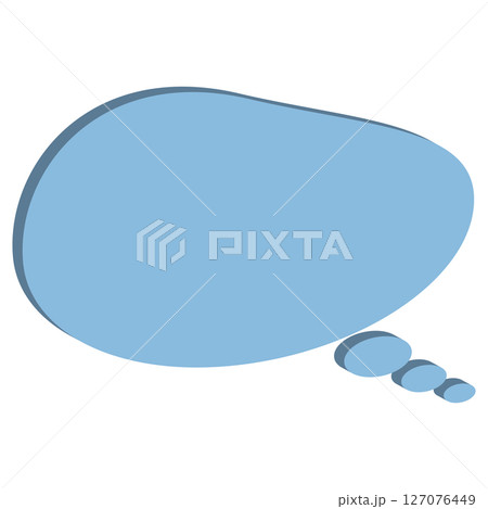 淡い青色の吹き出し 淡い青色の吹き出し 127076449