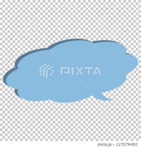 Cloud-shaped pale blue speech bubble Cloud-shaped pale blue speech bubble 127076482