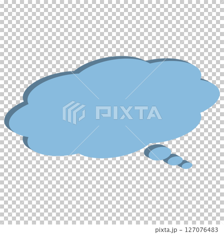 雲狀淡藍色對話泡泡 127076483