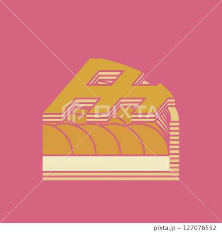 アップルパイのイラスト　アイコン 127076552