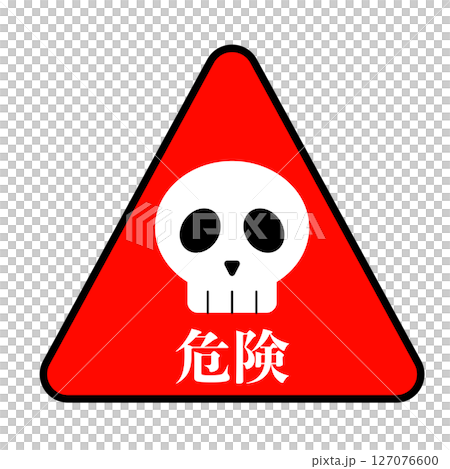Danger skull sign red 127076600