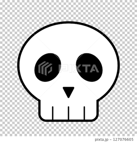 シンプルなドクロマーク シンプルなドクロマーク 127076605