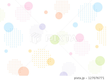 カラフルでかわいい水玉の背景 127076771