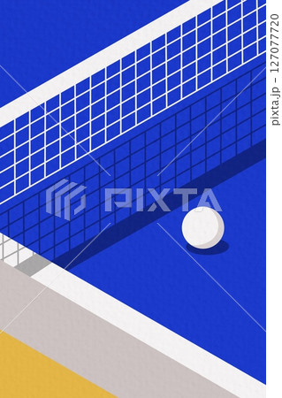Ping pong, table tennis banner design. Sport game tournament, ad background with ball, racket, net and typography template. Match, competition promotion, advertising. Flat vector illustration Ping pong, table tennis banner design. Sport game tournament, ad background with ball, racket, net and typography template. Match, competition promotion, advertising. Flat vector illustration 127077720