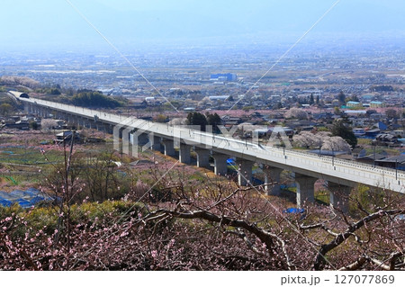 花鳥山展望台から見るリニア新幹線の試運転 花鳥山展望台から見るリニア新幹線の試運転 127077869