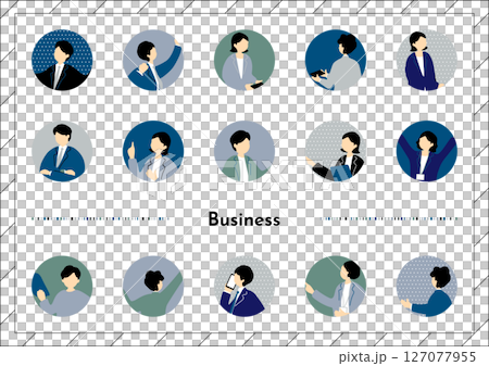 商業場景人物圖示集合 商業場景人物圖示集合 127077955