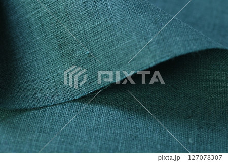 green hemp viscose natural fabric cloth color, sackcloth rough texture of textile fashion green hemp viscose natural fabric cloth color, sackcloth rough texture of textile fashion 127078307